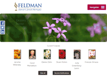 Tablet Screenshot of feldmanmortuary.com